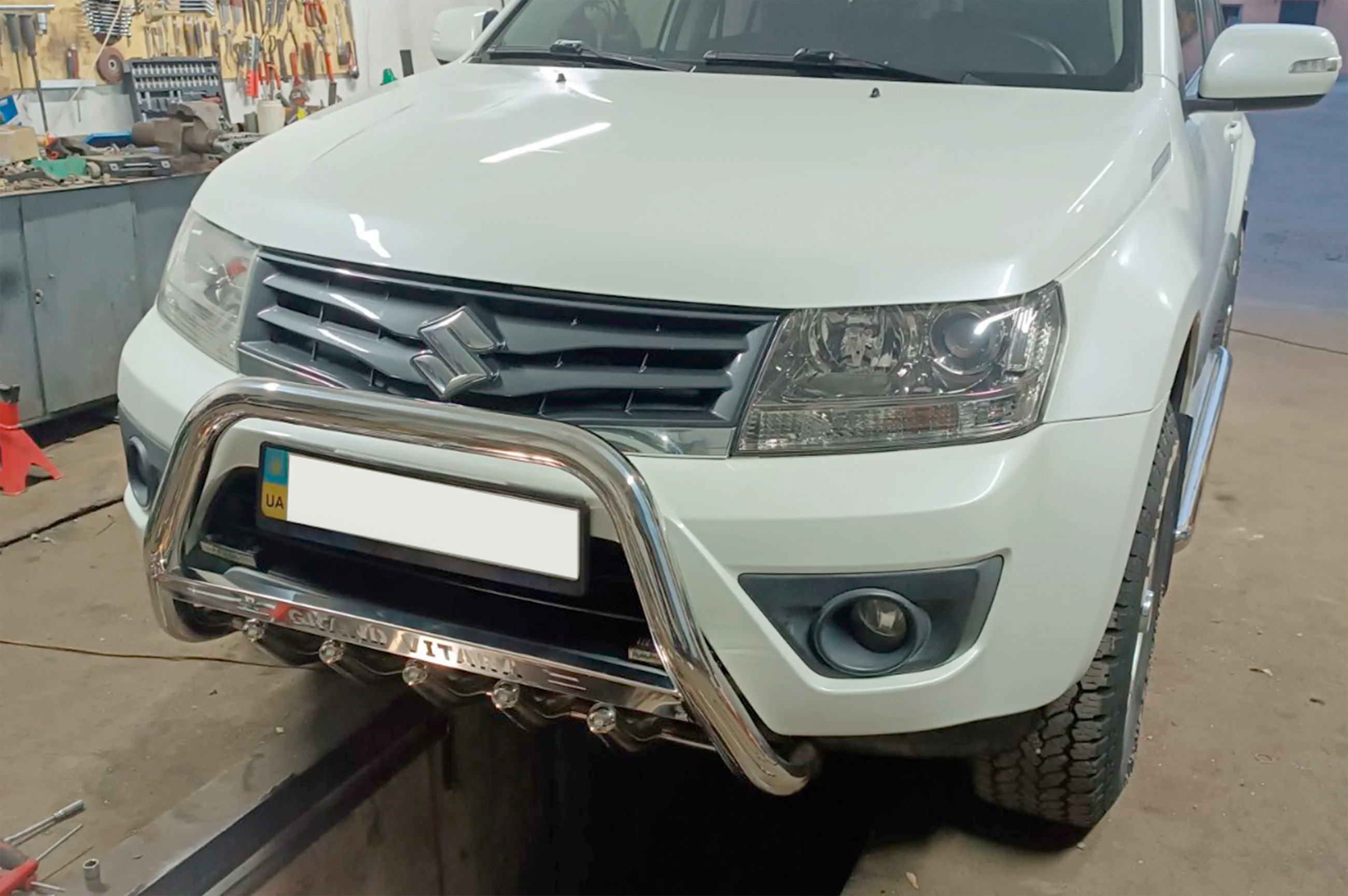 Кенгурятник WT004 (нерж) для Suzuki Grand Vitara 2005-2017 рр - фото 6