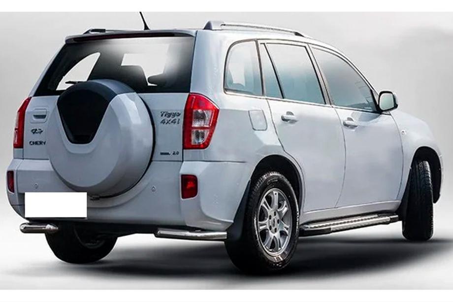Chery Tiggo 3 2005- гг. Задние уголки AK003 (2 шт., нержавейка) Image