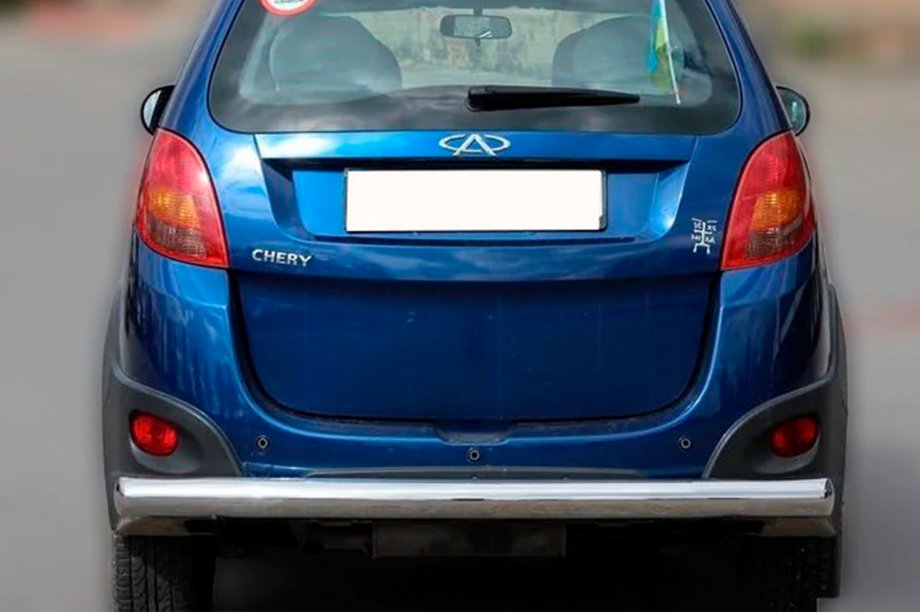Chery Beat 2009-2015 гг. Задняя защита AK002 (2 шт., нерж. сталь) Фото 1