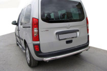 Renault Kangoo 2008-2020 гг. Задняя защита AK002 (2 шт., нерж. сталь) фото 1