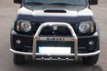 Suzuki Jimny 1998-2018 гг. Кенгурятник QT007-Exclusive (нерж) фото 1