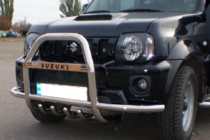 Suzuki Jimny 1998-2018 гг. Кенгурятник QT007-Exclusive (нерж) фото 3