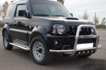 Suzuki Jimny 1998-2018 гг. Кенгурятник QT007-Exclusive (нерж) фото 2