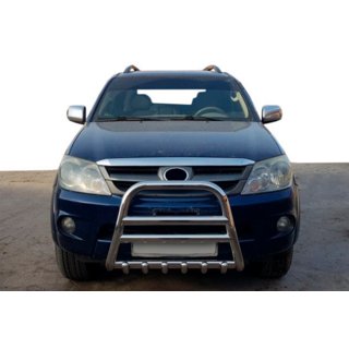 Кенгурятник F12-11 Нержавейка Toyota Fortuner 2006-2015 гг. фото 1