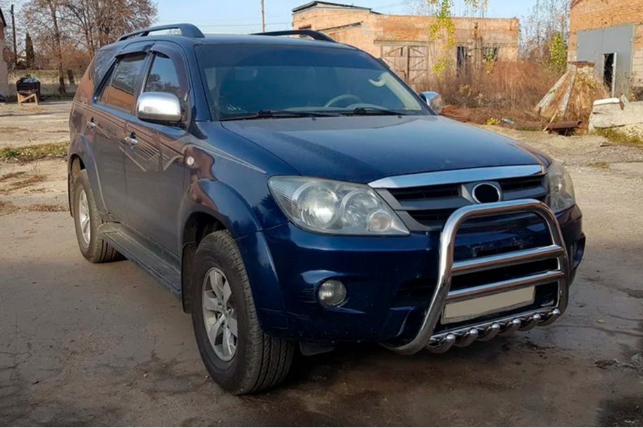 Toyota Fortuner 2006-2015 гг. Кенгурятник F12-11 Нержавейка Фото 3