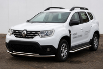 Renault Duster 2018-2024 гг. Передняя защита F3-10 (нержавейка) фото 1