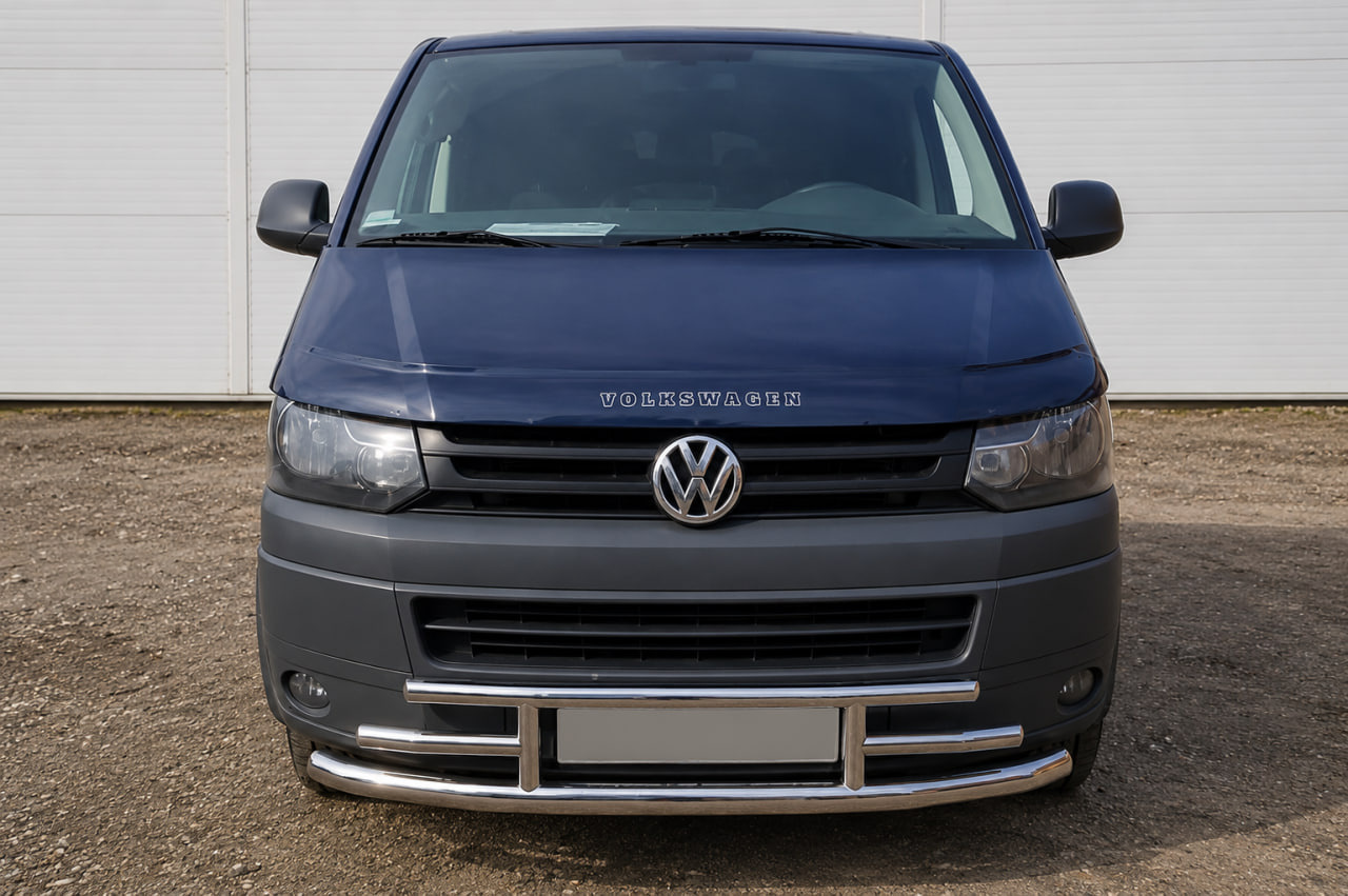 Передній захист F3-42 (нерж) для Volkswagen T5 2010-2015 рр