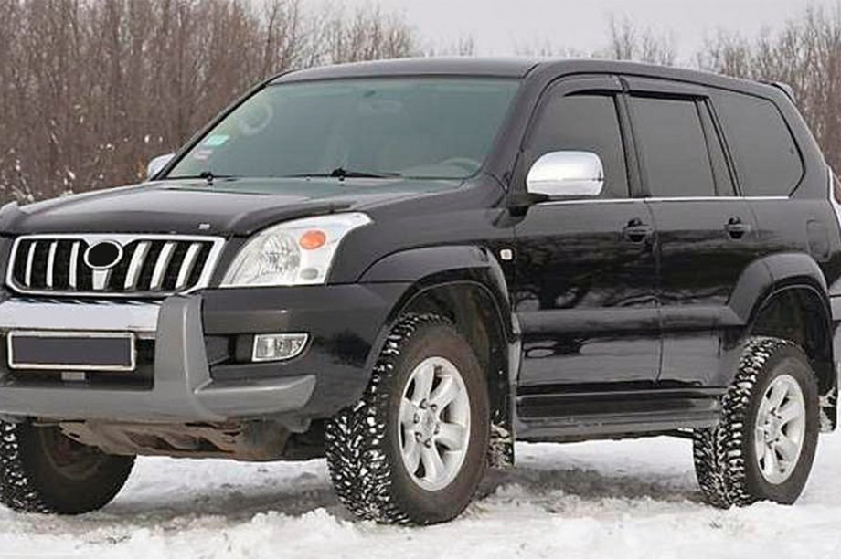 Toyota Land Cruiser Prado 120 2002-2009 гг. Ветровики на окна (4 шт, HIC) Фото 5