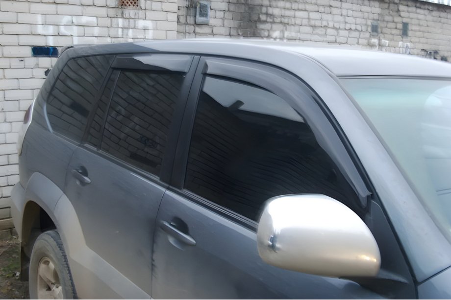 Toyota Land Cruiser Prado 120 2002-2009 гг. Ветровики на окна (4 шт, HIC) Фото 11