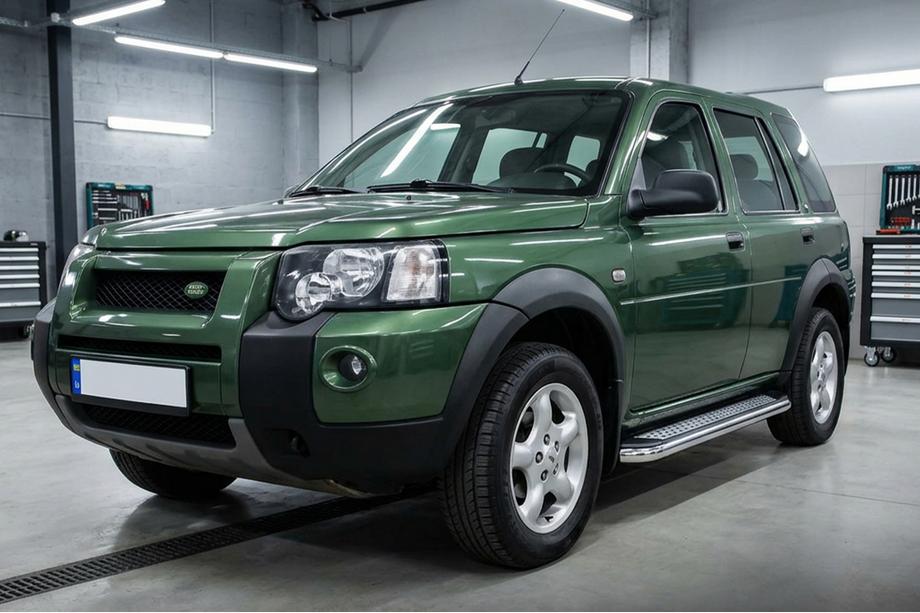 Land Rover Freelander I 1997-2006 гг. Боковые Подножки Maydos V2 (2 шт., Алюминий и Нержавейка) Фото 2