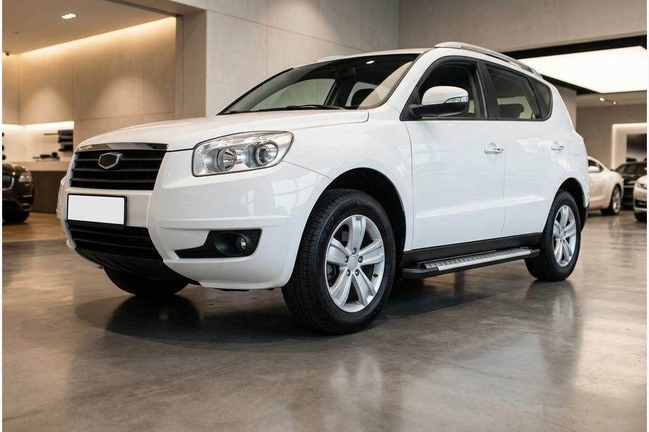 Geely Emgrand X7 2011- гг. Боковые пороги Allmond Grey (2 шт., алюминий) Фото 1