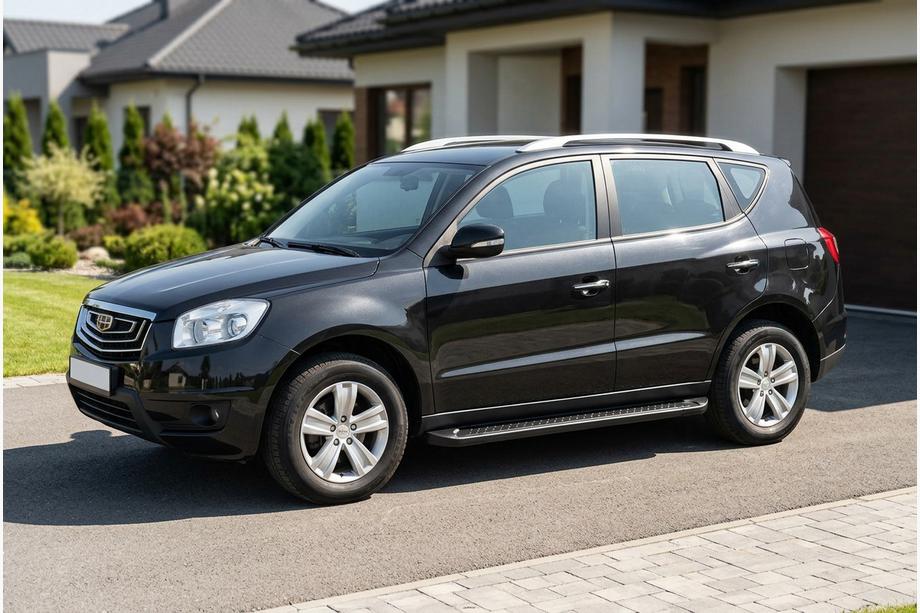 Geely Emgrand X7 2011- гг. Боковые Подножки Allmond Black (2 шт., Алюминий) Фото 1