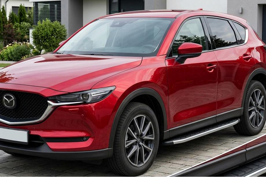 Mazda CX-5 2017–2025 гг. Боковые Подножки Fullmond (2 шт., Алюминий) Image