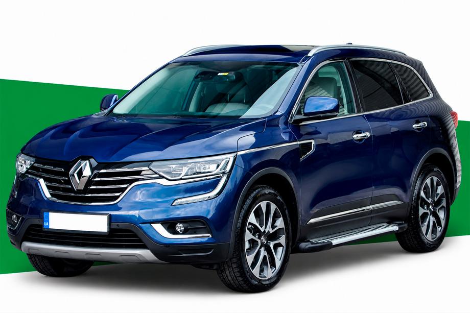 Renault Koleos 2016-2024 гг. Боковые Подножки Line (2 шт., Алюминий) Image