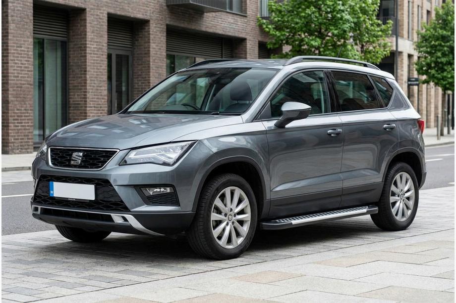 Seat Ateca 2016- гг. Боковые Подножки Line (2 шт., Алюминий) Image