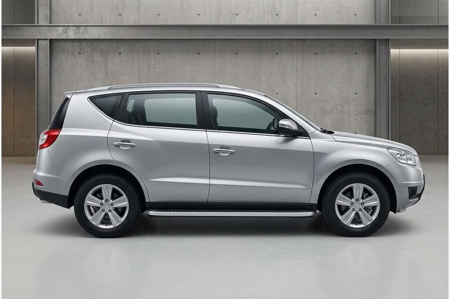 Geely Emgrand X7 2011- гг. Боковые Подножки Tayga Grey (2 шт., Алюминий) Фото 1