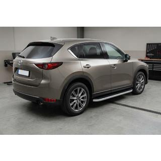 Боковые Подножки Tayga Grey (2 шт., Алюминий) Mazda CX-5 2017–2025 гг. фото 1