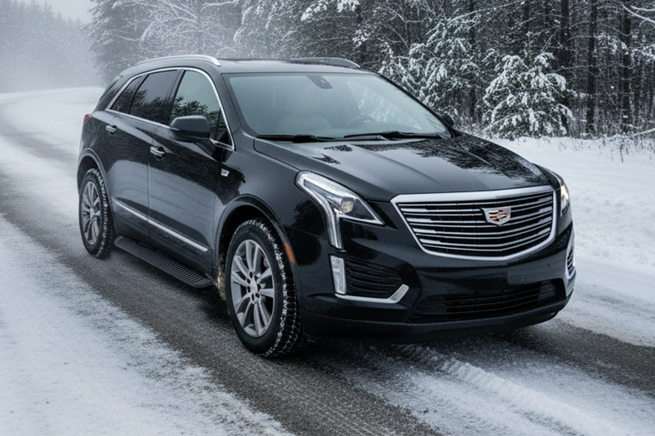 Cadillac XT5 2016- гг. Боковые Подножки Tayga Black (2 шт., Алюминий) Image