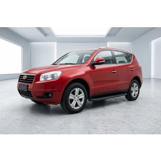 Боковые Подножки Tayga Black (2 шт., Алюминий) Geely Emgrand X7 2011- гг. фото 1