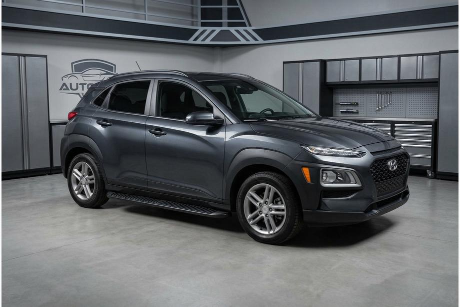 Hyundai Kona 2017-2023 гг. Боковые Подножки Tayga Black (2 шт., Алюминий) Фото 1