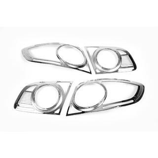 Хромированные накладки на задние фонари (2 шт., пластик) Hyundai Santa Fe 2 2006-2012 гг. фото 2