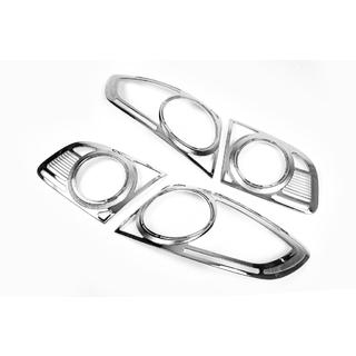 Хромированные накладки на задние фонари (2 шт., пластик) Hyundai Santa Fe 2 2006-2012 гг. фото 3