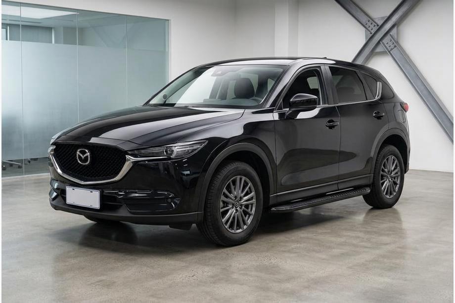 Mazda CX-5 2017–2025 гг. Боковые Подножки Tayga Black (2 шт., Алюминий) Фото 1