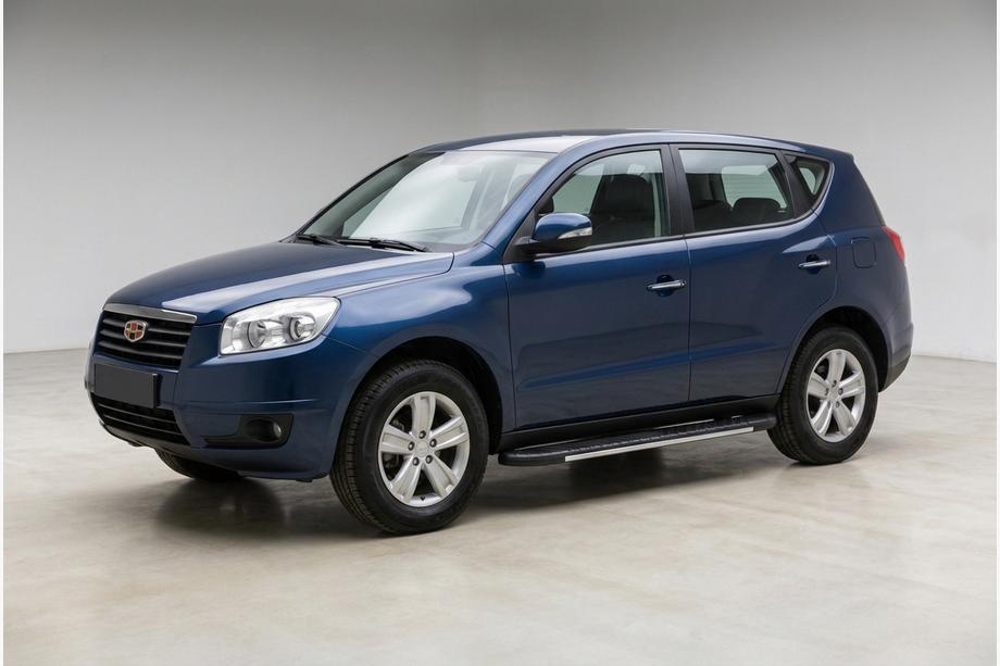 Geely Emgrand X7 2011- гг. Боковые Подножки Bosphore Grey (2 шт., Алюминий) Image