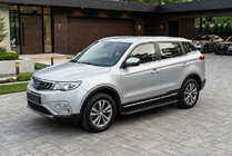 Geely Emgrand X7 2011- гг. Боковые Подножки Bosphore Black (2 шт., Алюминий) фото 1