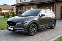 Mazda CX-5 2017–2025 гг. Боковые Подножки Bosphore Black (2 шт., Алюминий) фото 1
