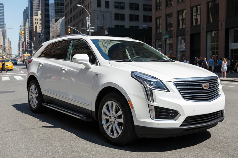 Cadillac XT5 2016- гг. Боковые Подножки Rainbow (2 шт., Алюминий) Image