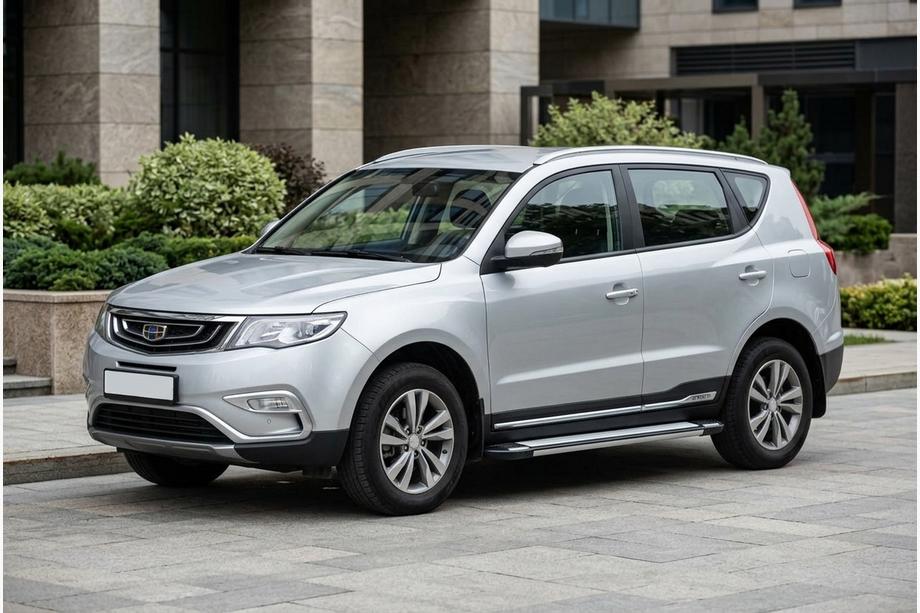 Geely Emgrand X7 2011- гг. Боковые Подножки Rainbow (2 шт., Алюминий) Image