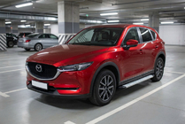 Mazda CX-5 2017–2025 гг. Боковые Подножки Maya V2 (2 шт., Алюминий) фото 1