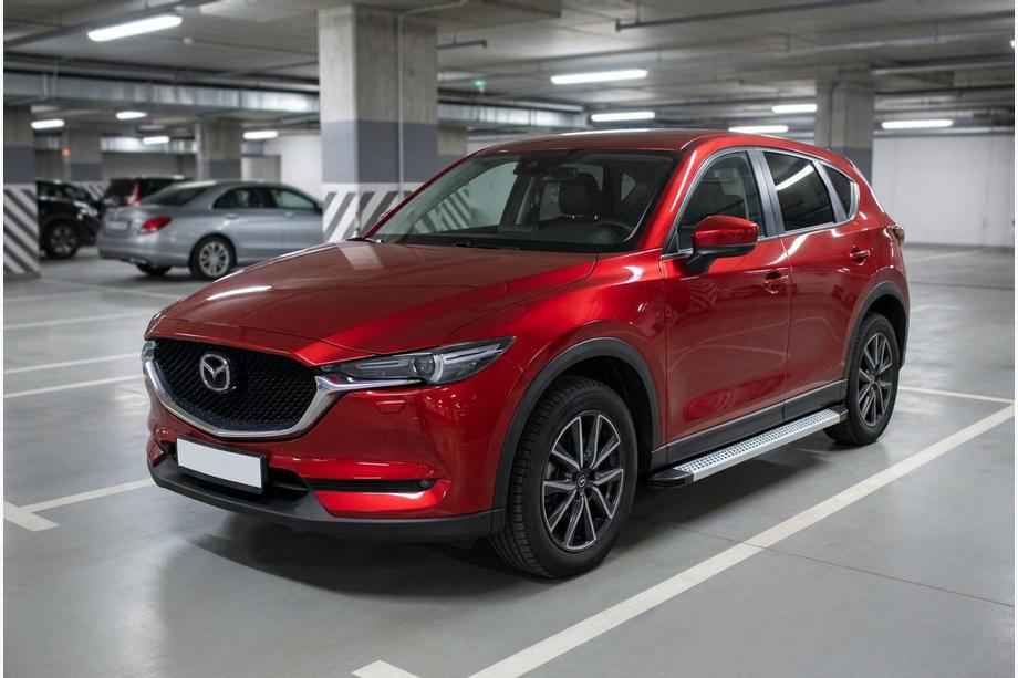 Mazda CX-5 2017–2025 гг. Боковые Подножки Maya V2 (2 шт., Алюминий) Image