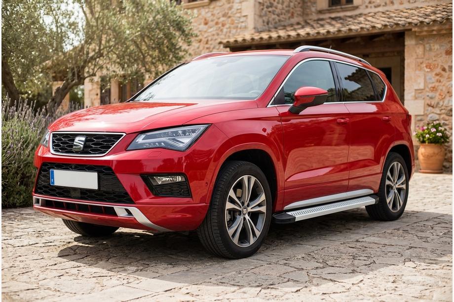 Seat Ateca 2016- гг. Боковые Подножки Maya V2 (2 шт., Алюминий) Image