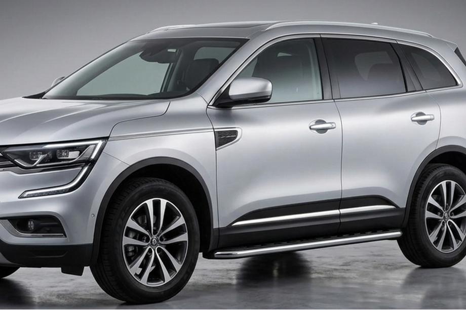 Renault Koleos 2016-2024 гг. Боковые Подножки Maydos V1 (2 шт., Алюминий) Image