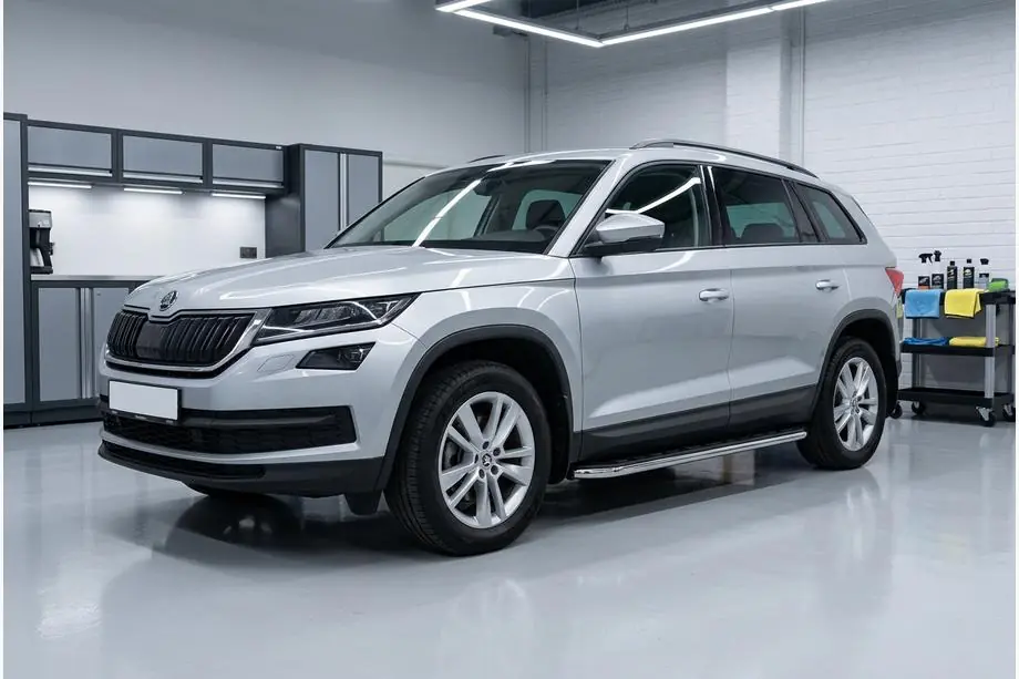 Skoda Kodiaq 2016-2023 гг. Боковые Подножки Maydos V1 (2 шт., Алюминий) Фото 1