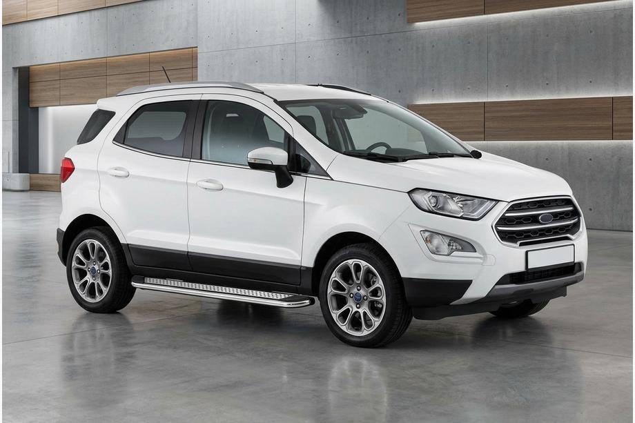 Ford Ecosport 2013-2022 гг. Боковые Подножки Maydos V2 (2 шт., Алюминий и Нержавейка) Фото 1