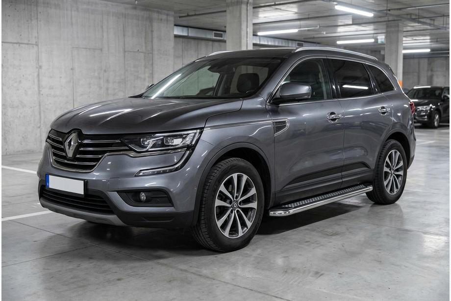 Renault Koleos 2016-2024 гг. Боковые Подножки Maydos V2 (2 шт., Алюминий и Нержавейка)