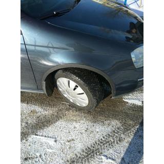 Расширители арок (4 шт, черные) Volkswagen Jetta 2011-2018 гг. фото 3