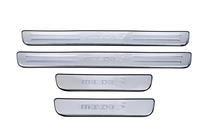 Mazda 3 2003-2009 гг. Накладки на пороги Libao (4 шт, нержавейка) фото 2