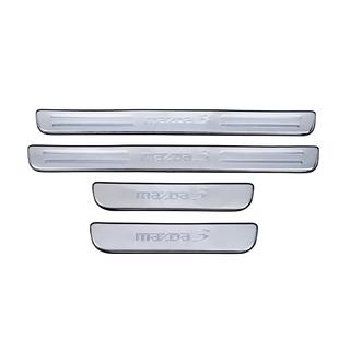 Накладки на пороги Libao (4 шт, нержавейка) Mazda 3 2003-2009 гг. фото 2