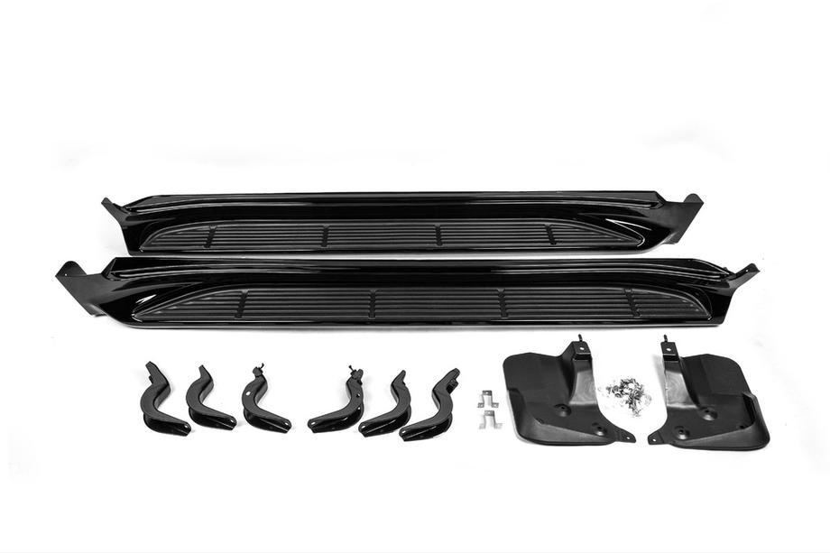 Toyota Land Cruiser 200 2007-2021 гг. Боковые Подножки (2015-2021) Черный Фото 5