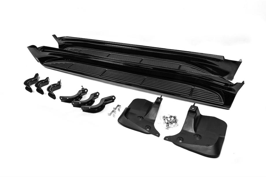 Toyota Land Cruiser 200 2007-2021 гг. Боковые Подножки (2015-2021) Черный Фото 6