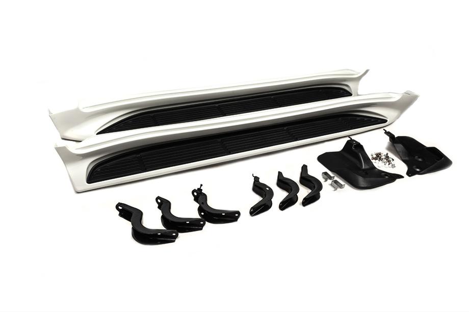 Toyota Land Cruiser 200 2007-2021 гг. Боковые Подножки (2015-2021) Черный Фото 2