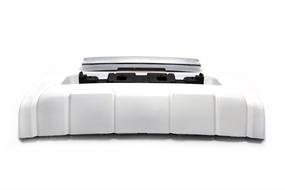 Toyota Land Cruiser 200 2007-2021 гг. Передняя накладка 2012-2016 (стиль EA, без юбки) Белый Фото 2