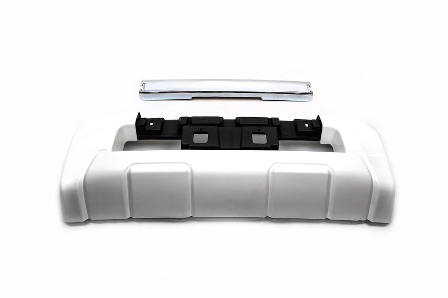 Toyota Land Cruiser 200 2007-2021 гг. Передняя накладка 2012-2016 (стиль EA, без юбки) Белый Фото 4