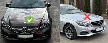 Mercedes E-сlass W212 2009-2016 гг. Передняя решетка Diamond Black (для Avantgarde и AMG-Line, 2013-2016) фото 6