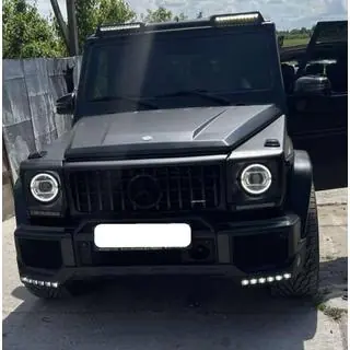 Накладка на передний бампер BRBS с LED фото 2