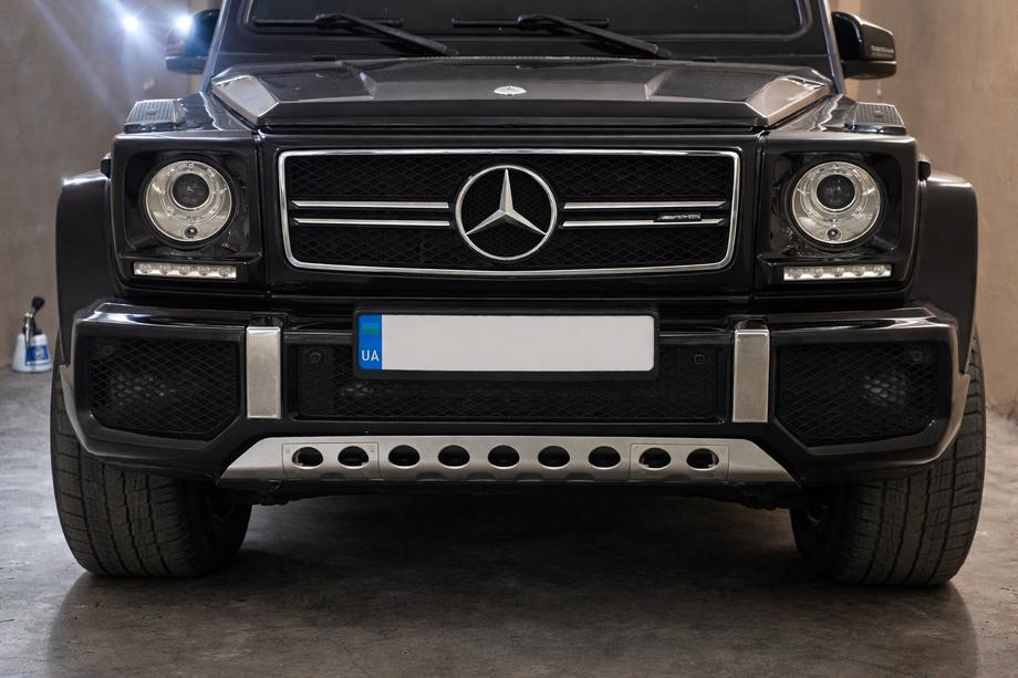 Mercedes G class W463 1990-2018 гг. Защита переднего бампера нержавейка Фото 3